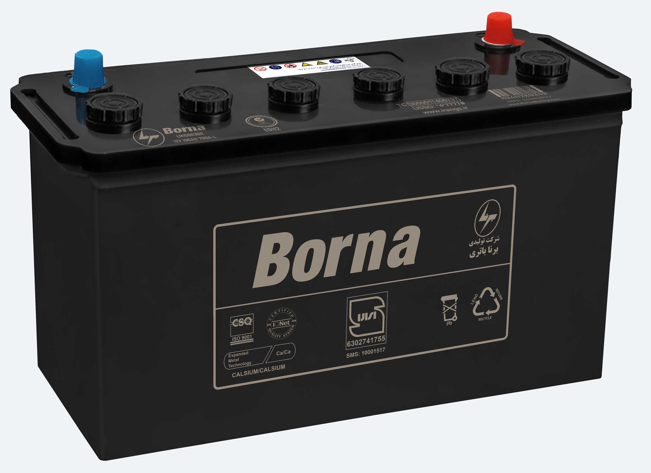 100 باتری برنا 100 آمپر 15ماه گارانتی - تصویر 1