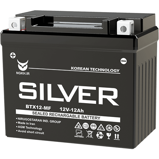 12 باتری سیلور 12 آمپر 5 ماه گارانتی - تصویر 1