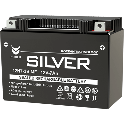 7 باتری سیلور 7 آمپر 5 ماه گارانتی - تصویر 1